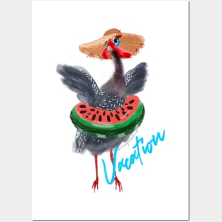 Guinea fowl vacation Posters and Art